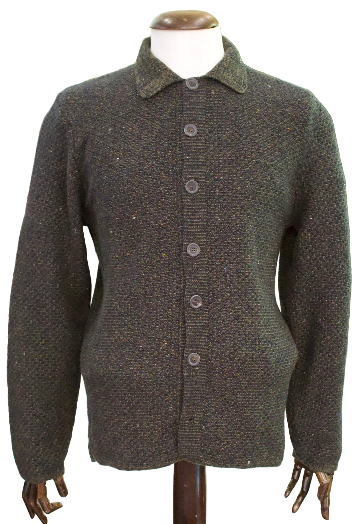 Inis Meain Olive Donegal Breidin Overshirt3