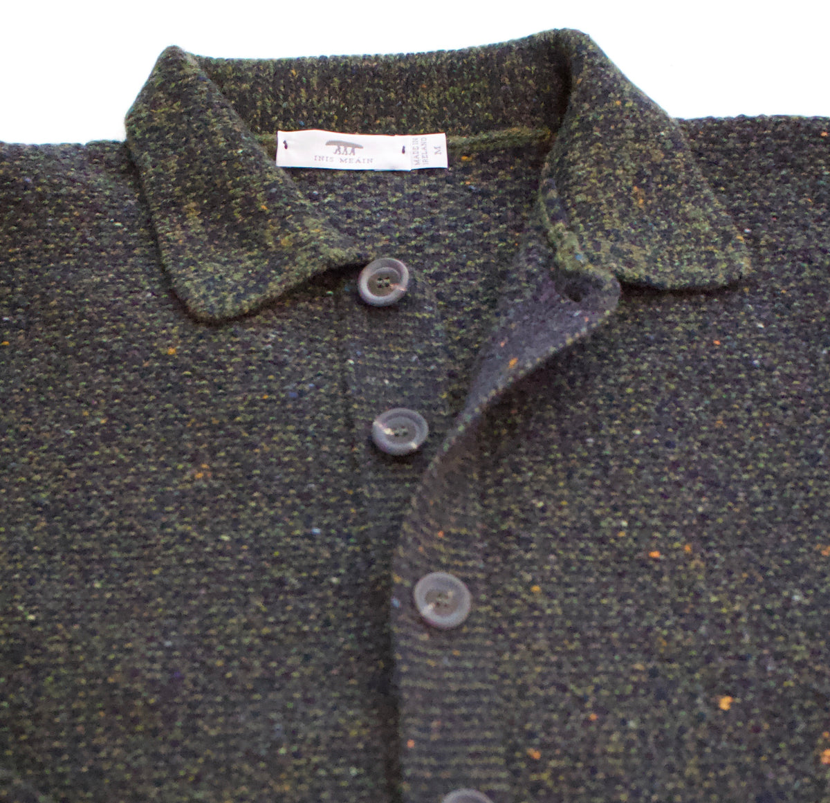 Inis Meain Olive Donegal Breidin Overshirt4