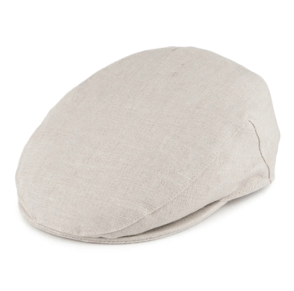 Irish Linen Flat Cap, Natural