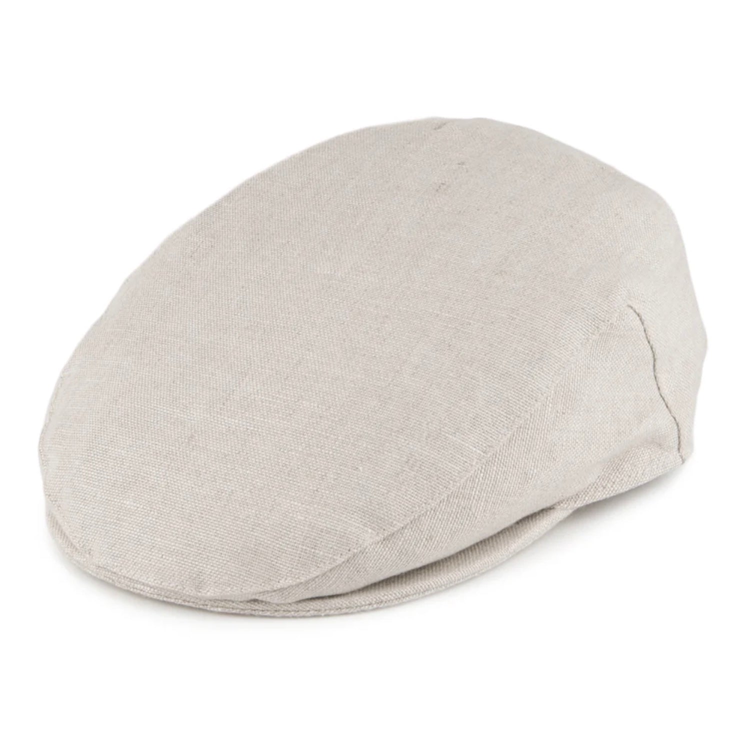 Irish Linen Flat Cap, Natural
