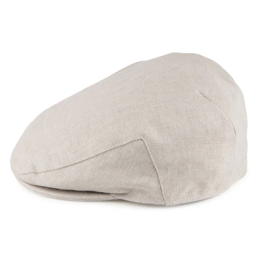 Irish Linen Flat Cap, Natural 2