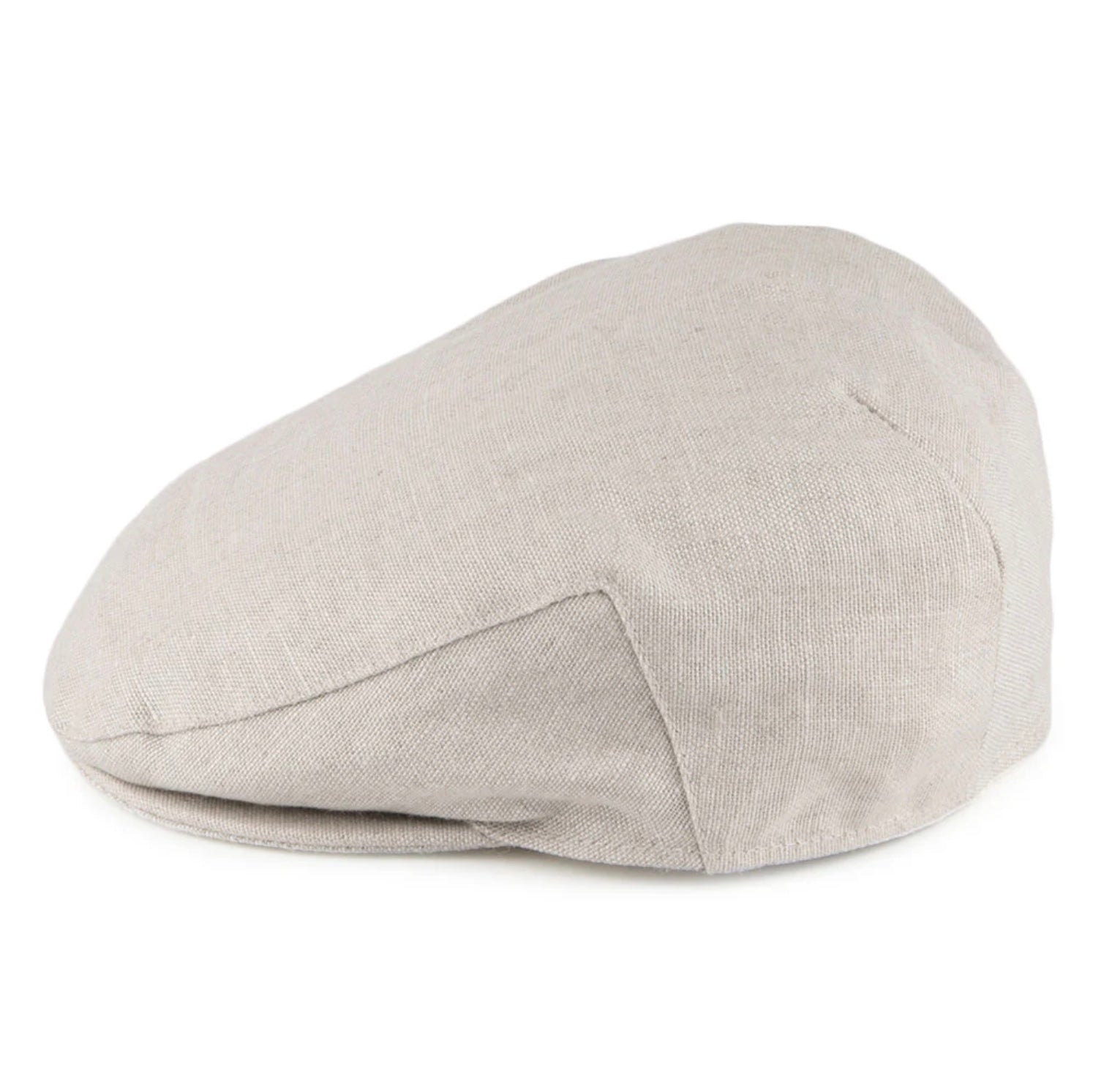 Irish Linen Flat Cap, Natural 2