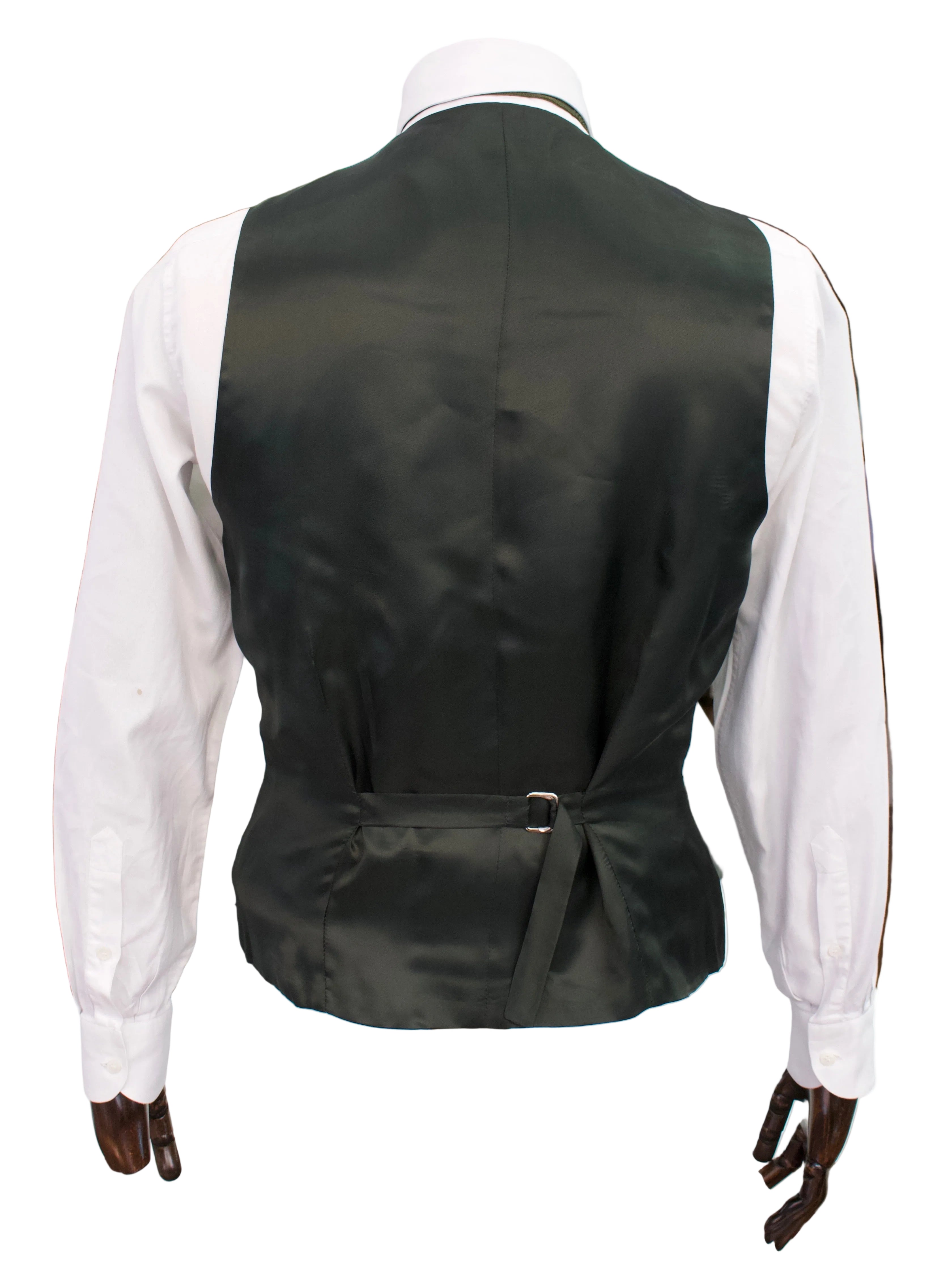 Italian Wool Three Piece Suit, Olive5