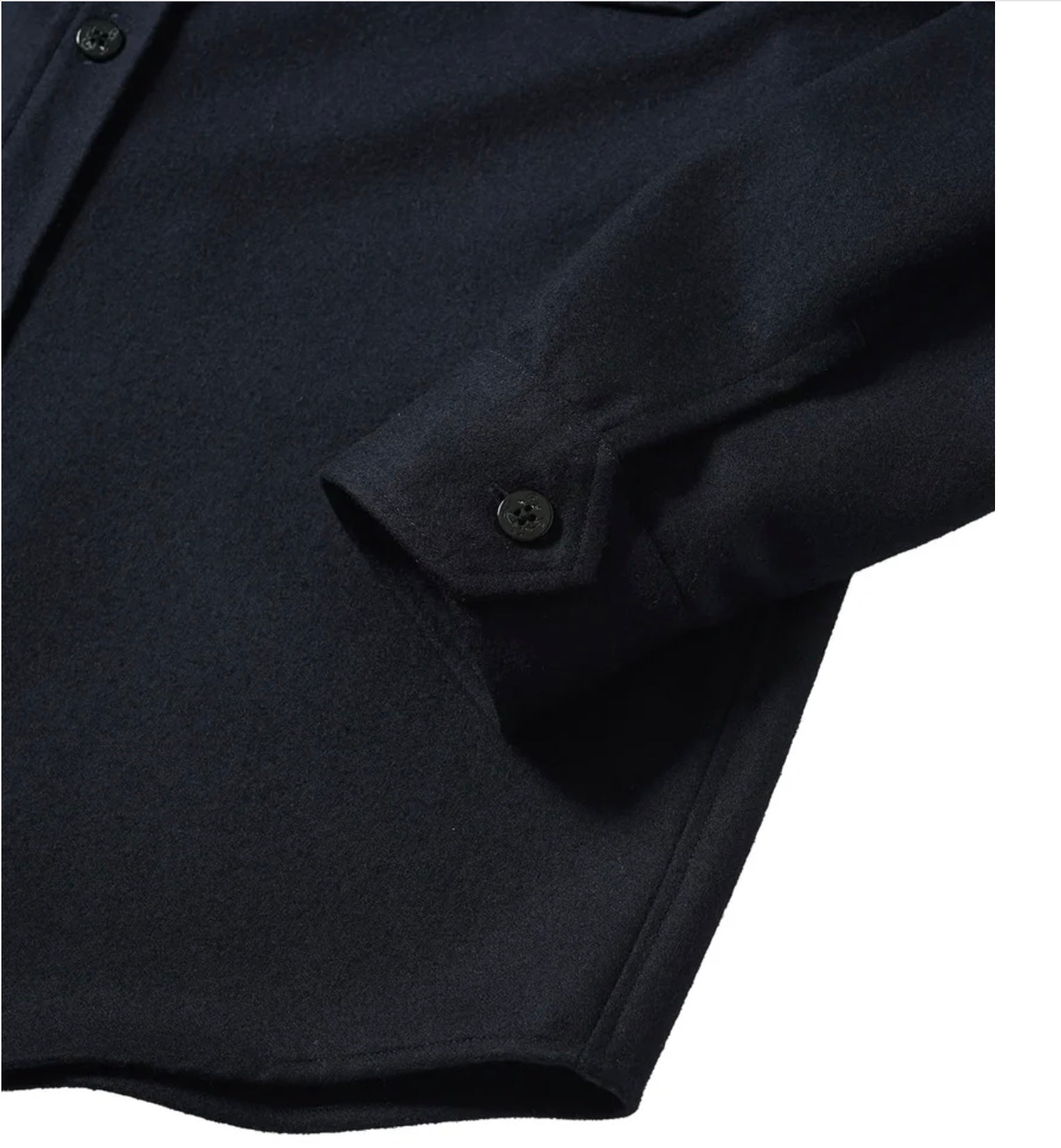 Kamakura CPO Navy Wool Flannel Shirt