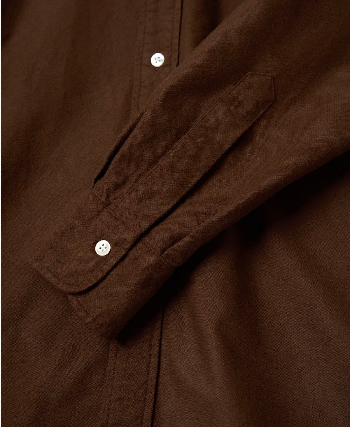 Kamakura Vintage Ivy Brushed Cotton BD Shirt, Brown