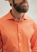 Load image into Gallery viewer, Fedeli &#39;Jason&#39; Giza Cotton Shirt, Blood Orange
