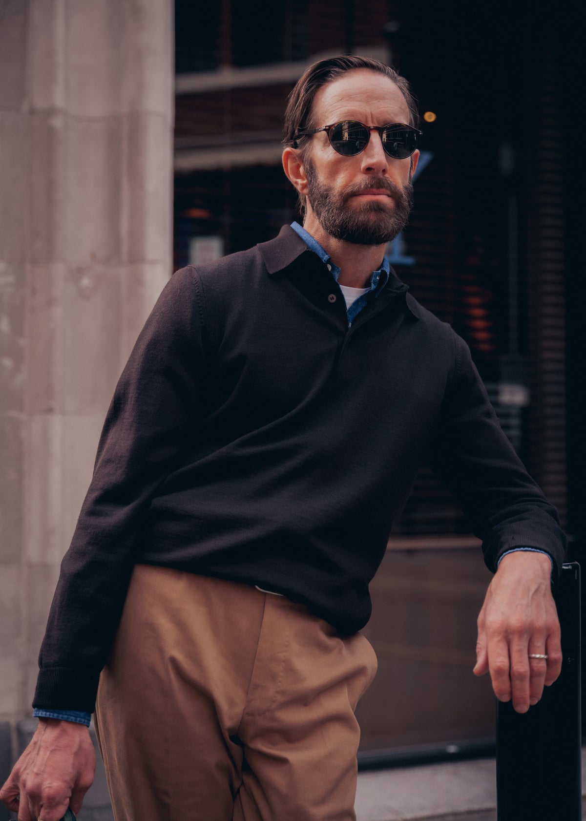 Gran Sasso Virgin Wool Polo Shirt, Chocolate