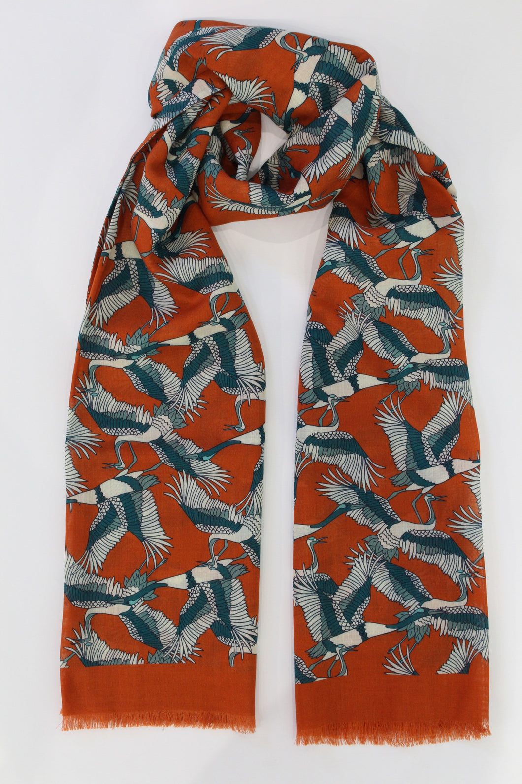 Burnt orange neck scarf sales