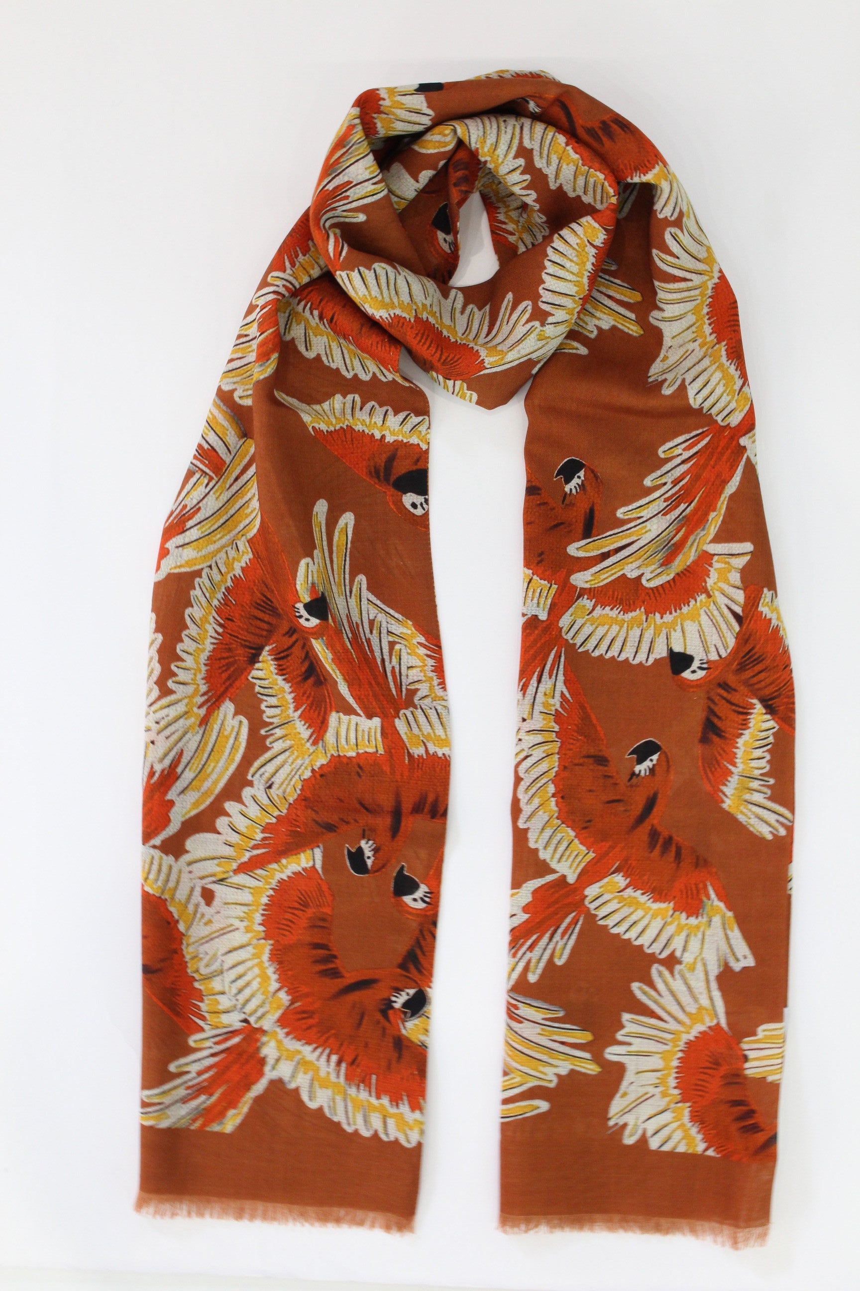 Burnt orange neck scarf sales