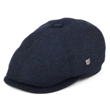 Load image into Gallery viewer, Hudson Newsboy 6 Panel Cap, Wool Flannel Mix, Navy
