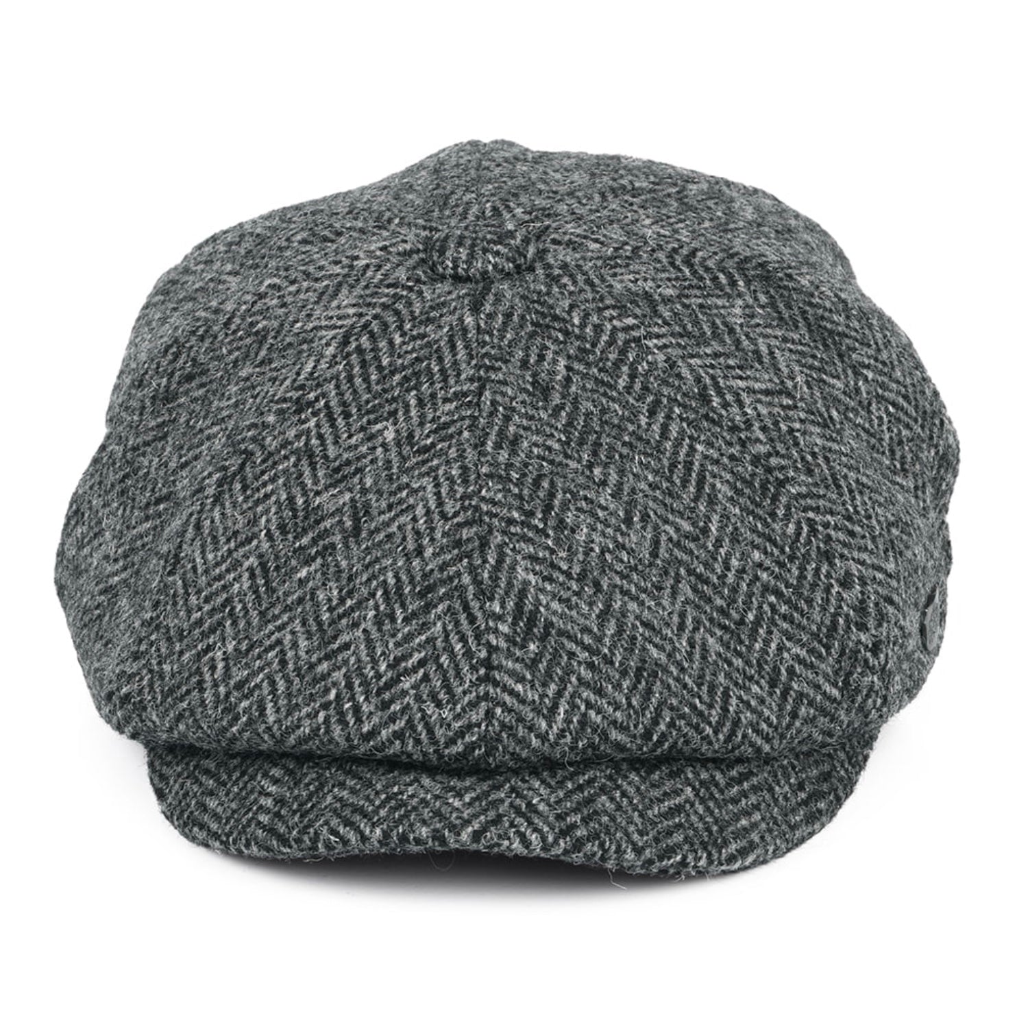 Harris Tweed 'Carloway' Newsboy Cap, Grey Herringbone