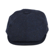 Load image into Gallery viewer, Hudson Newsboy 6 Panel Cap, Wool Flannel Mix, Navy
