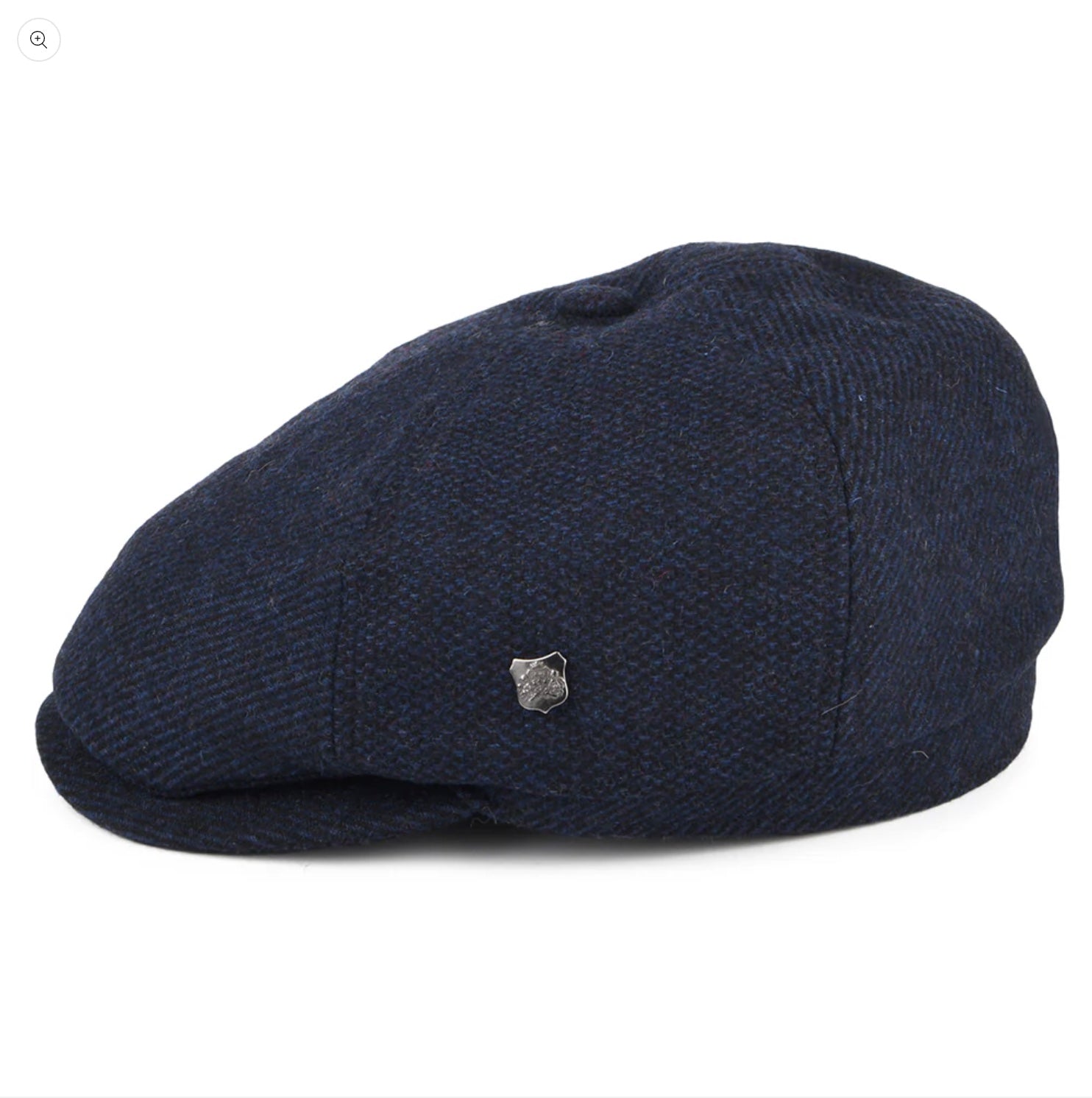 Hudson Newsboy 6 Panel Cap, Wool Flannel Mix, Navy