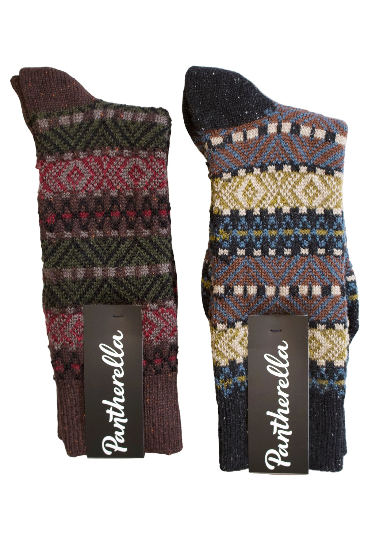 Pantherella Beck, Brown Mix Merino Wool Socks