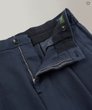 Load image into Gallery viewer, Incotex Tapered Fit Navy Cotton Mix Trousers
