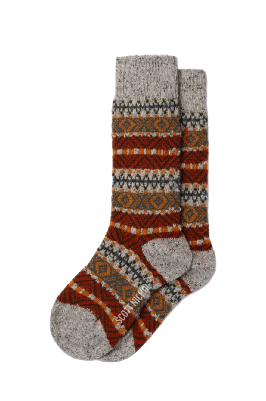 Scott Nichol Fairisle Mens Socks ( Grey)