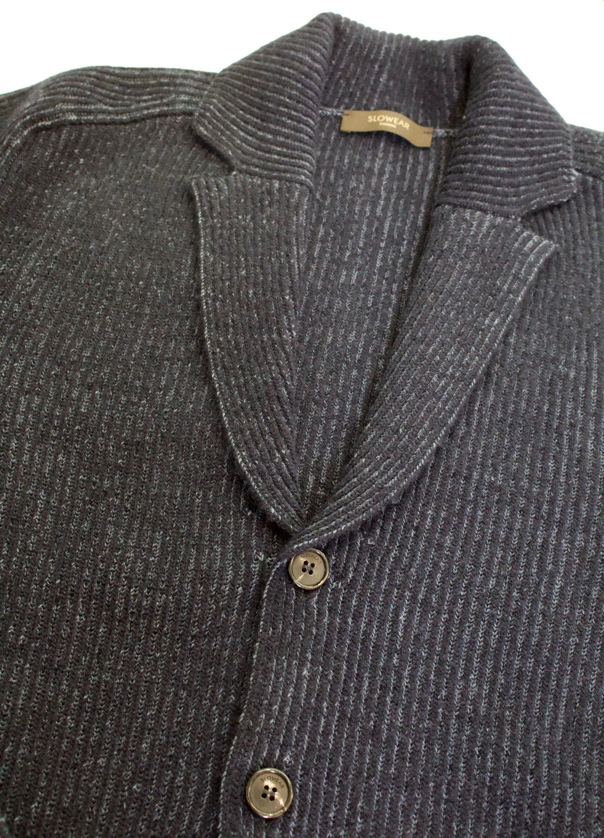 Slowear Ribbed Virgin Wool Knit Jacket