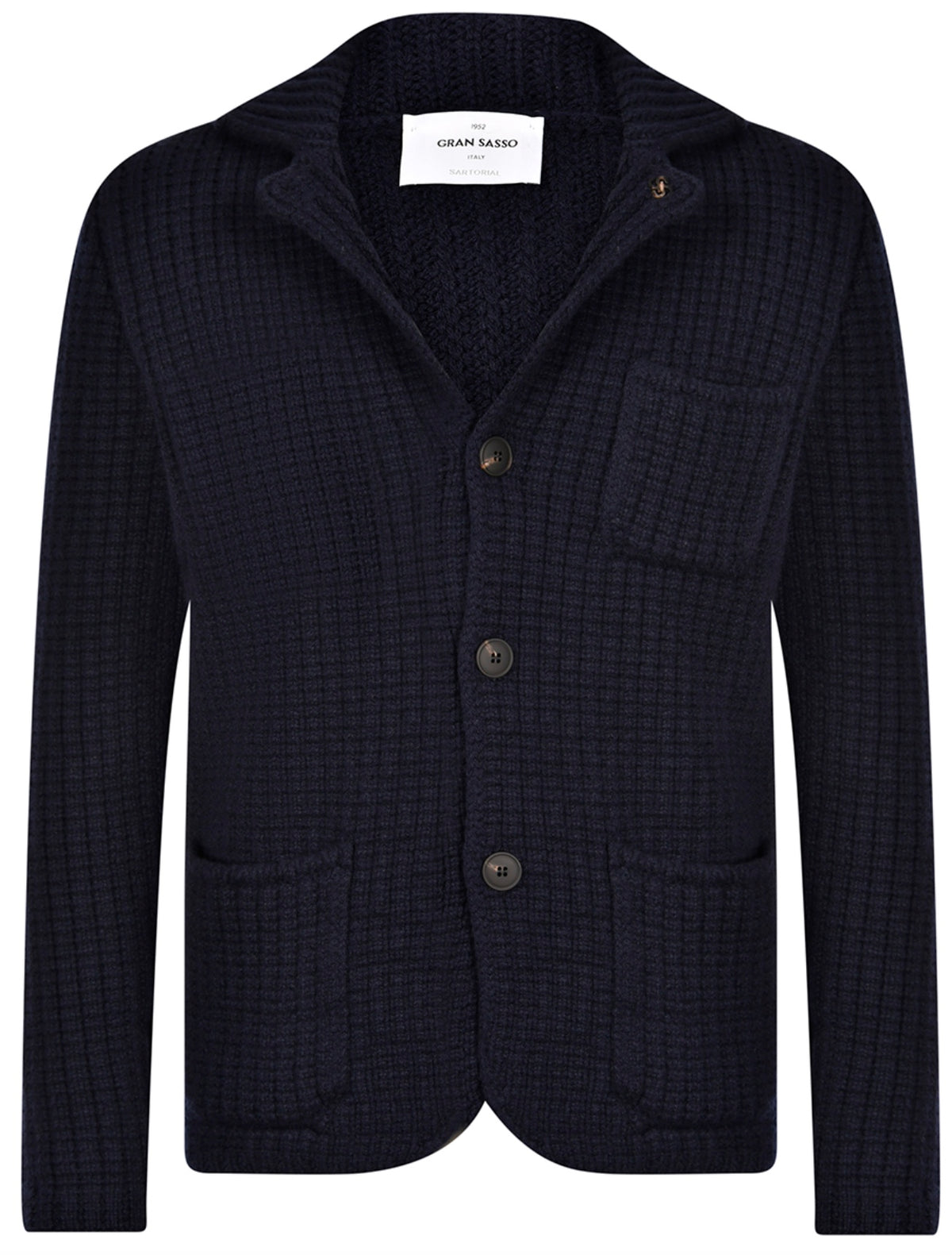 Gran Sasso Waffle Stitch Super Geelong Knitted Jacket