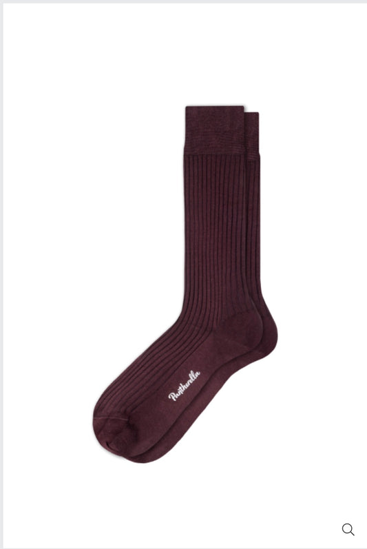 Pantherella Cotton Socks Burgundy