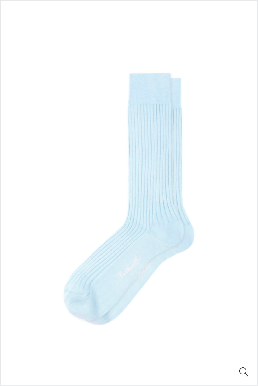 Pantherella Cotton Socks Light Blue