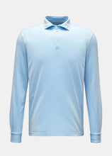 Load image into Gallery viewer, Fedeli Giza Cotton Polo Shirt (Sky Blue)
