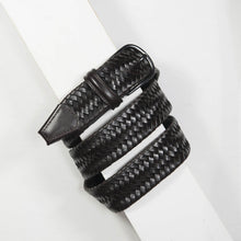 Load image into Gallery viewer, Anderson&#39;s Woven Leather Belt, Dark Brown
