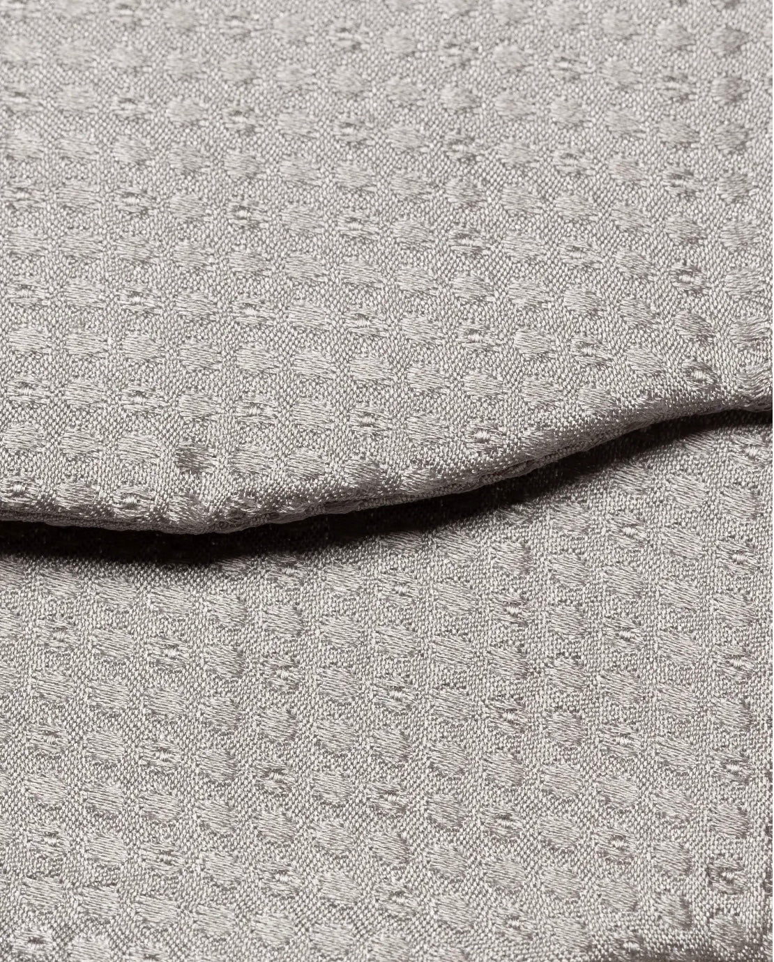 Eton Light Grey Semi Solid Jacquard Silk Bow Tie —Self Tie