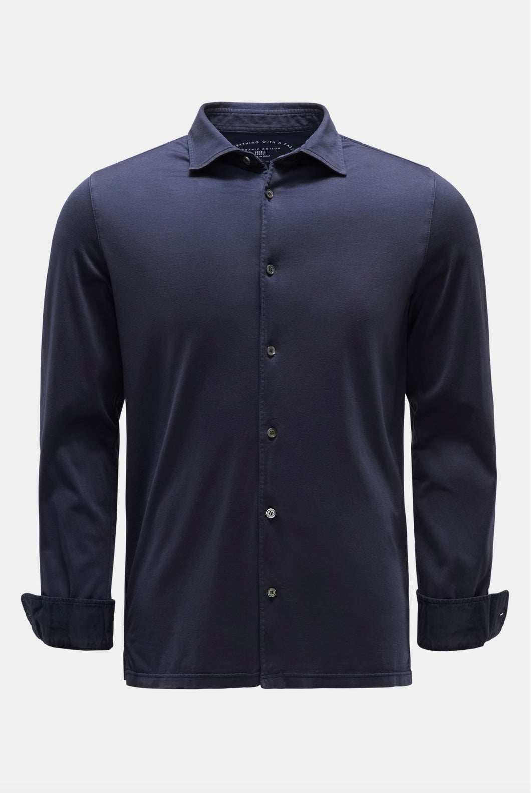 Fedeli 'Jason' Giza Cotton Jersey Shirt, Navy