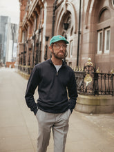 Load image into Gallery viewer, Fedeli &#39;Favonio&#39; 1/4 Zip Knit Navy 5
