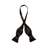 Black bow tie on a white background