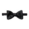 Black Self -Tie Silk Bow Tie