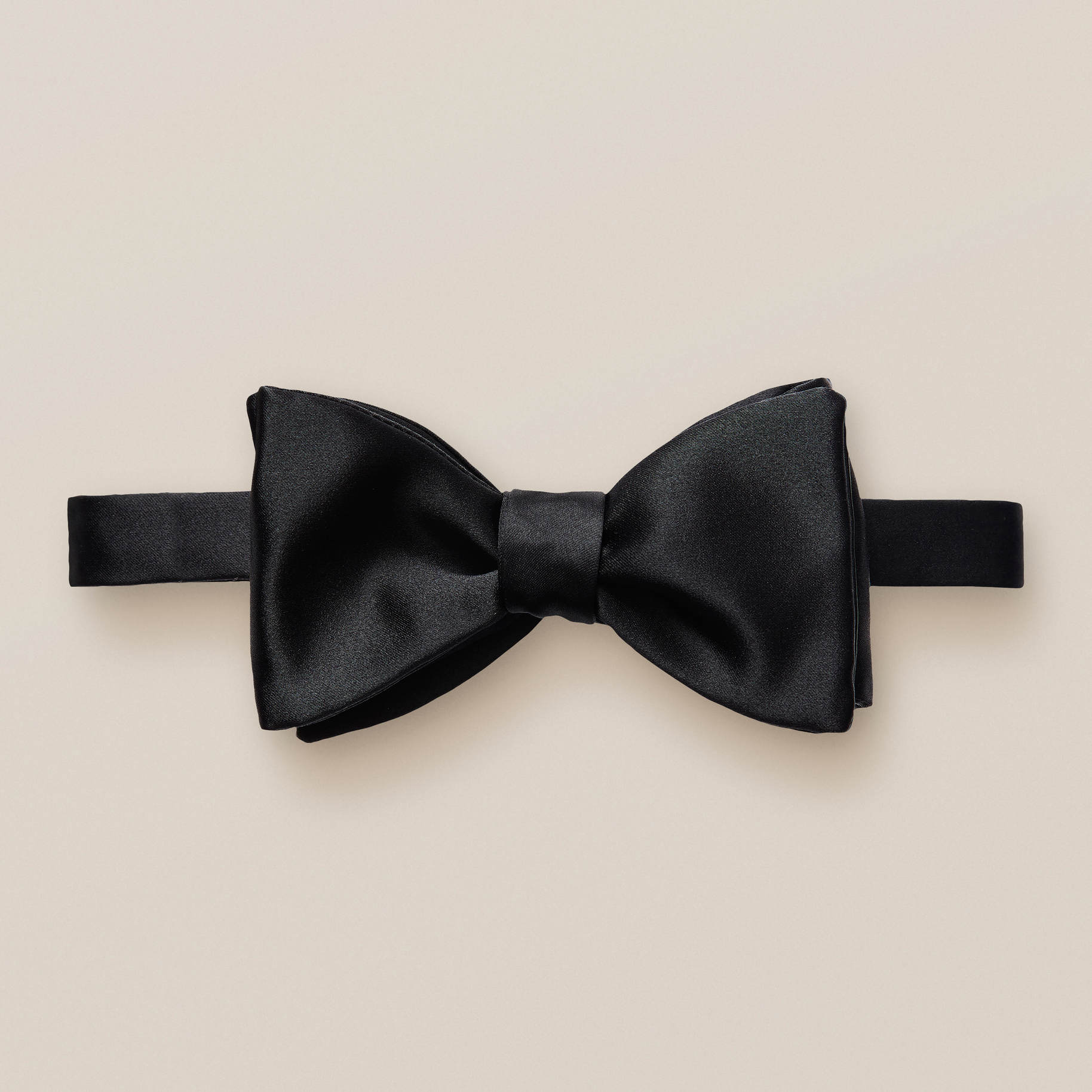 Black Self Tie Silk Bow Tie