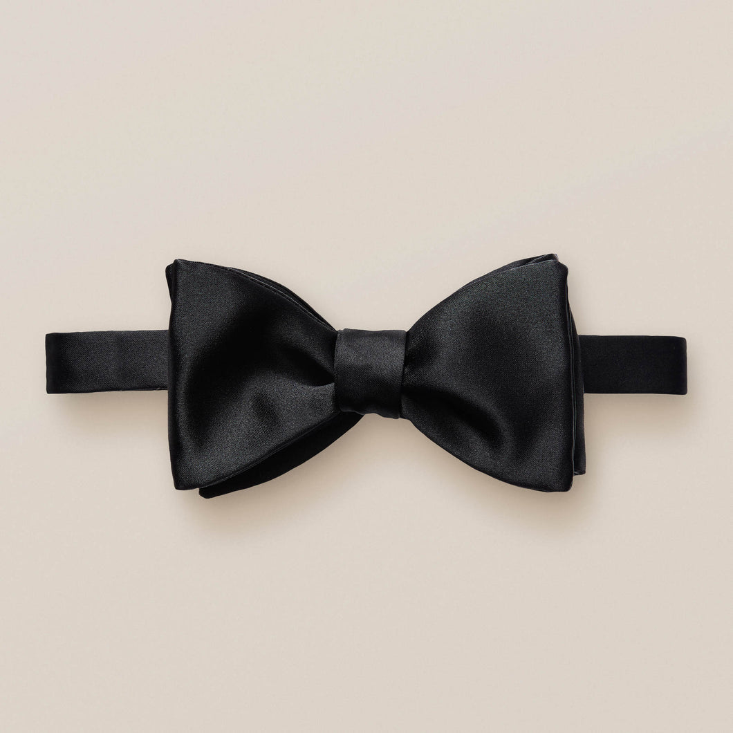 Eton Silk Black Self Tie Bow Tie