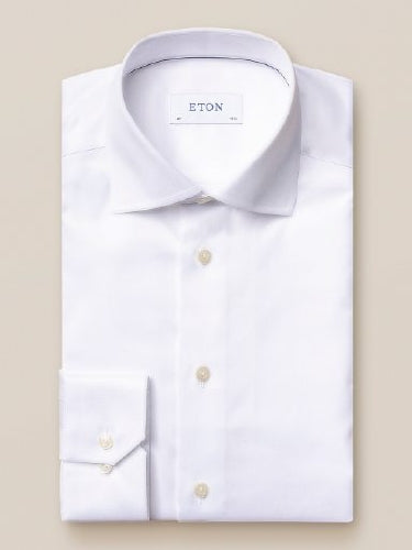 Eton Slim Fit White Signature Twill Shirt