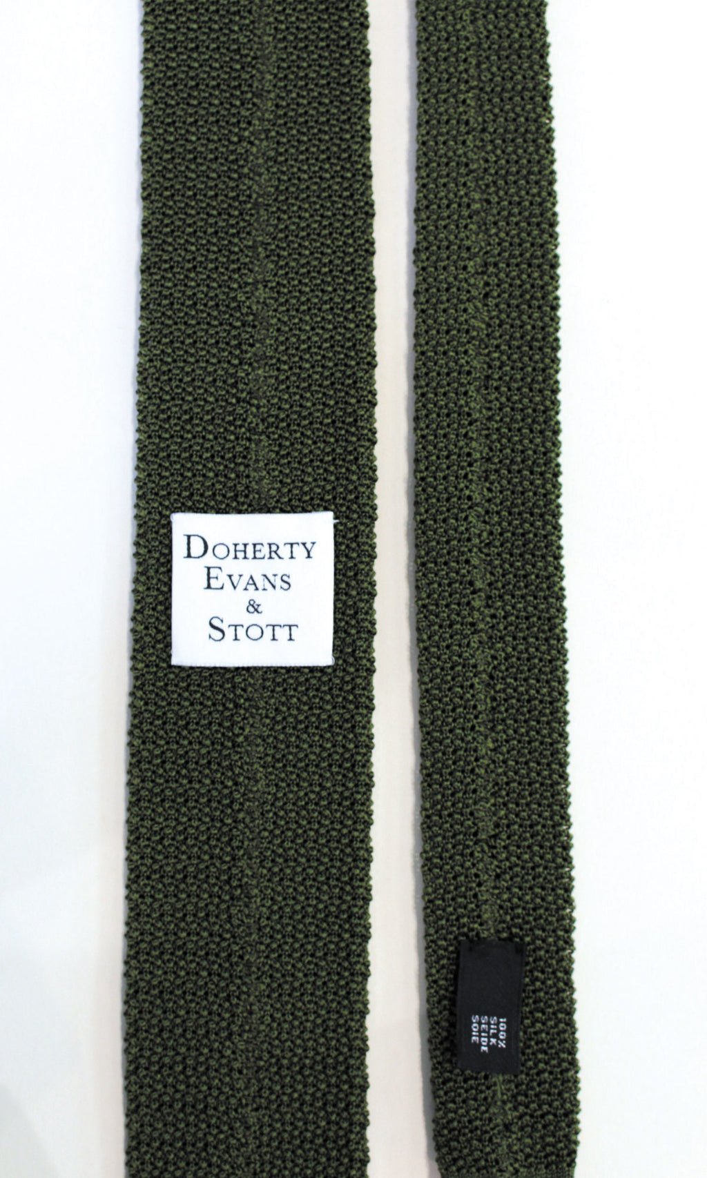 Knitted Silk Tie (Olive)