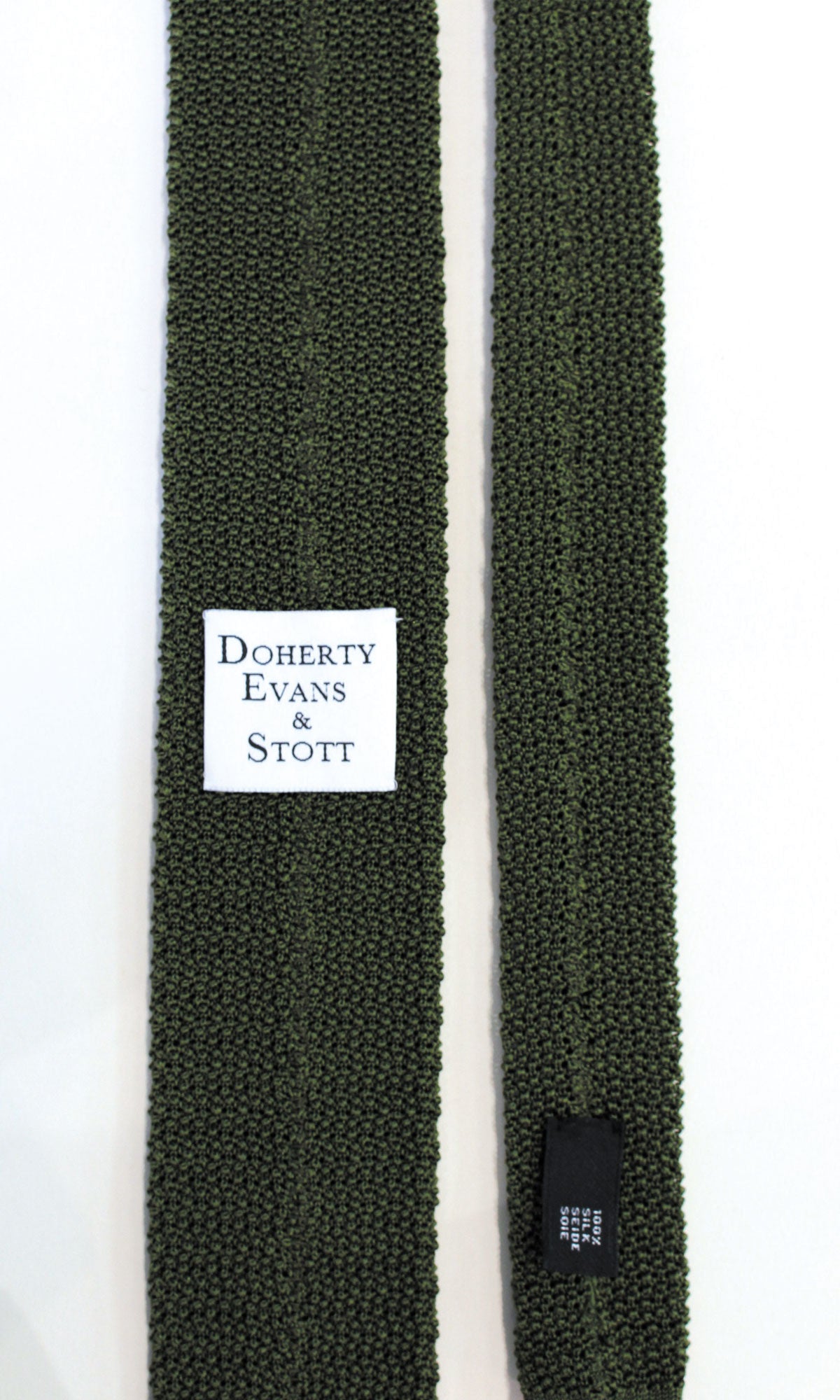 Knitted Silk Tie (Olive)