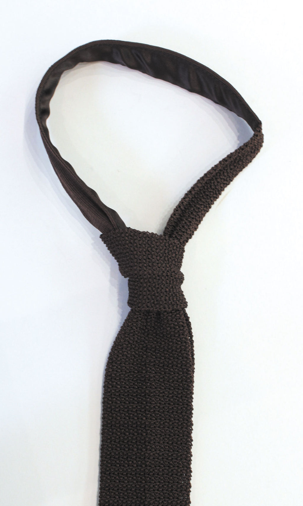 Knitted Silk Tie (Brown)