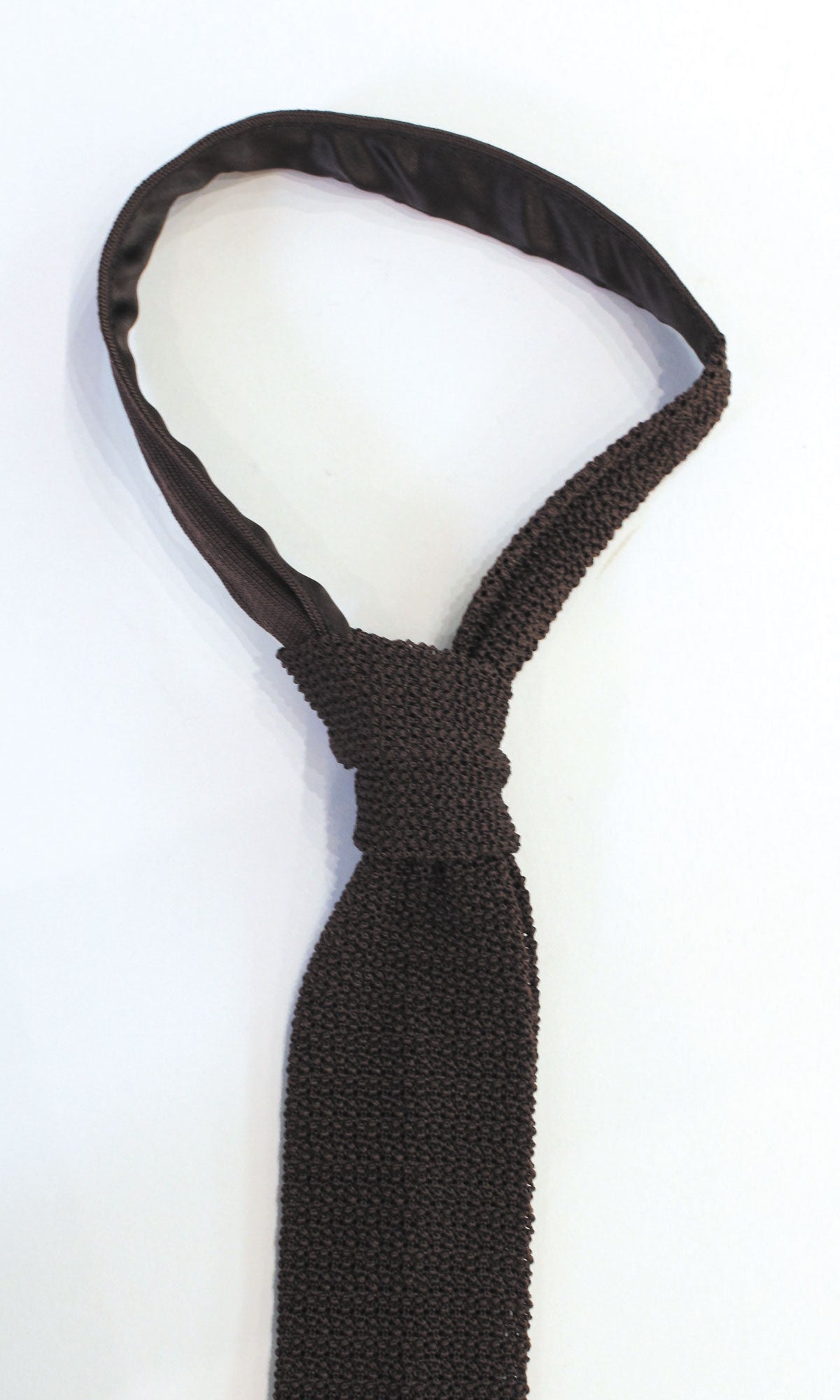 Knitted Silk Tie (Brown)