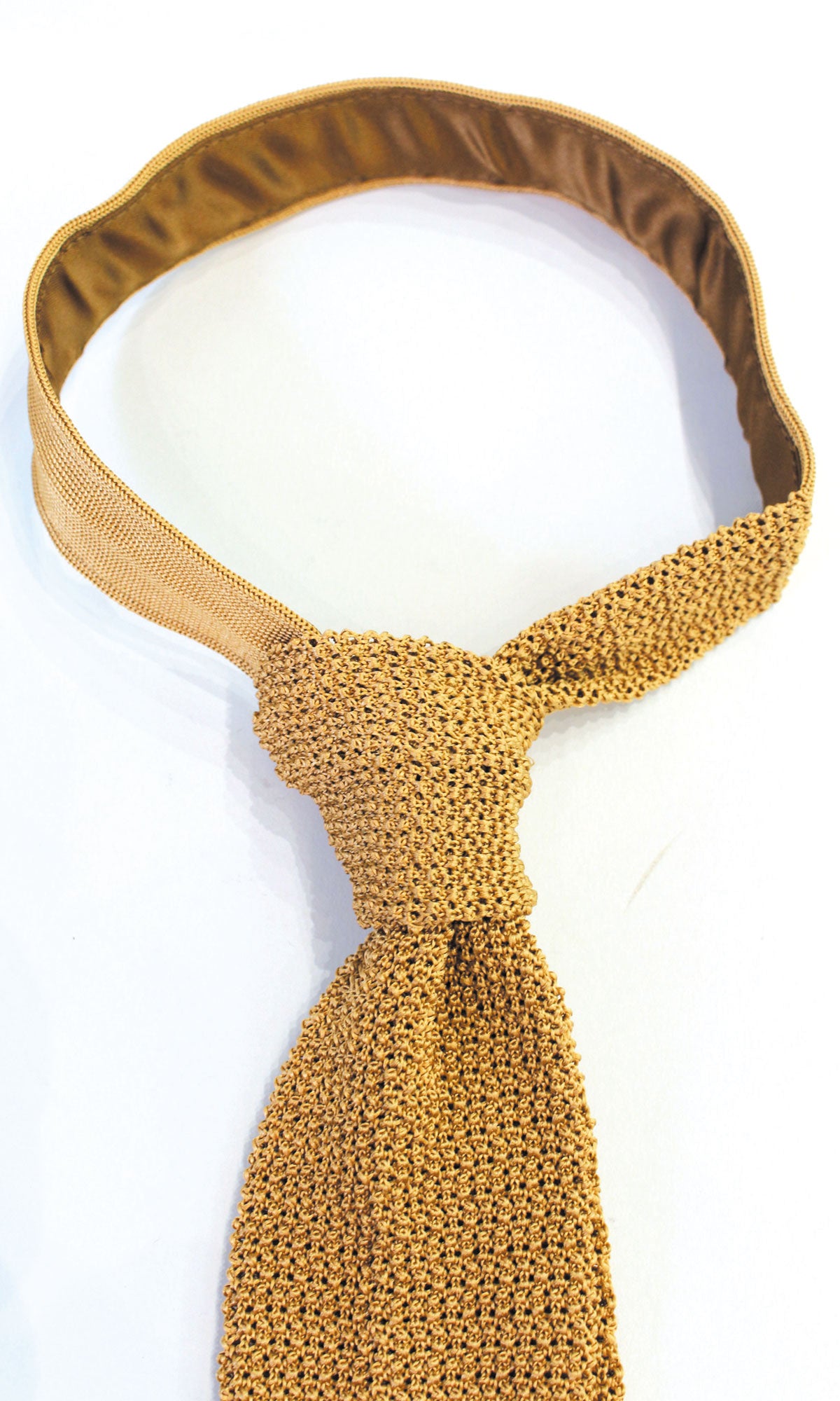 Knitted Silk Tie (Gold)
