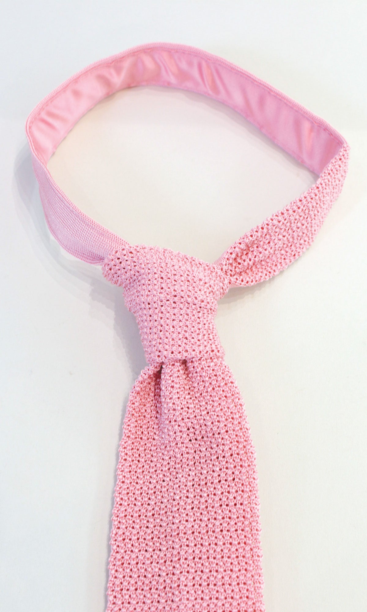 Knitted Silk Tie (Pink)