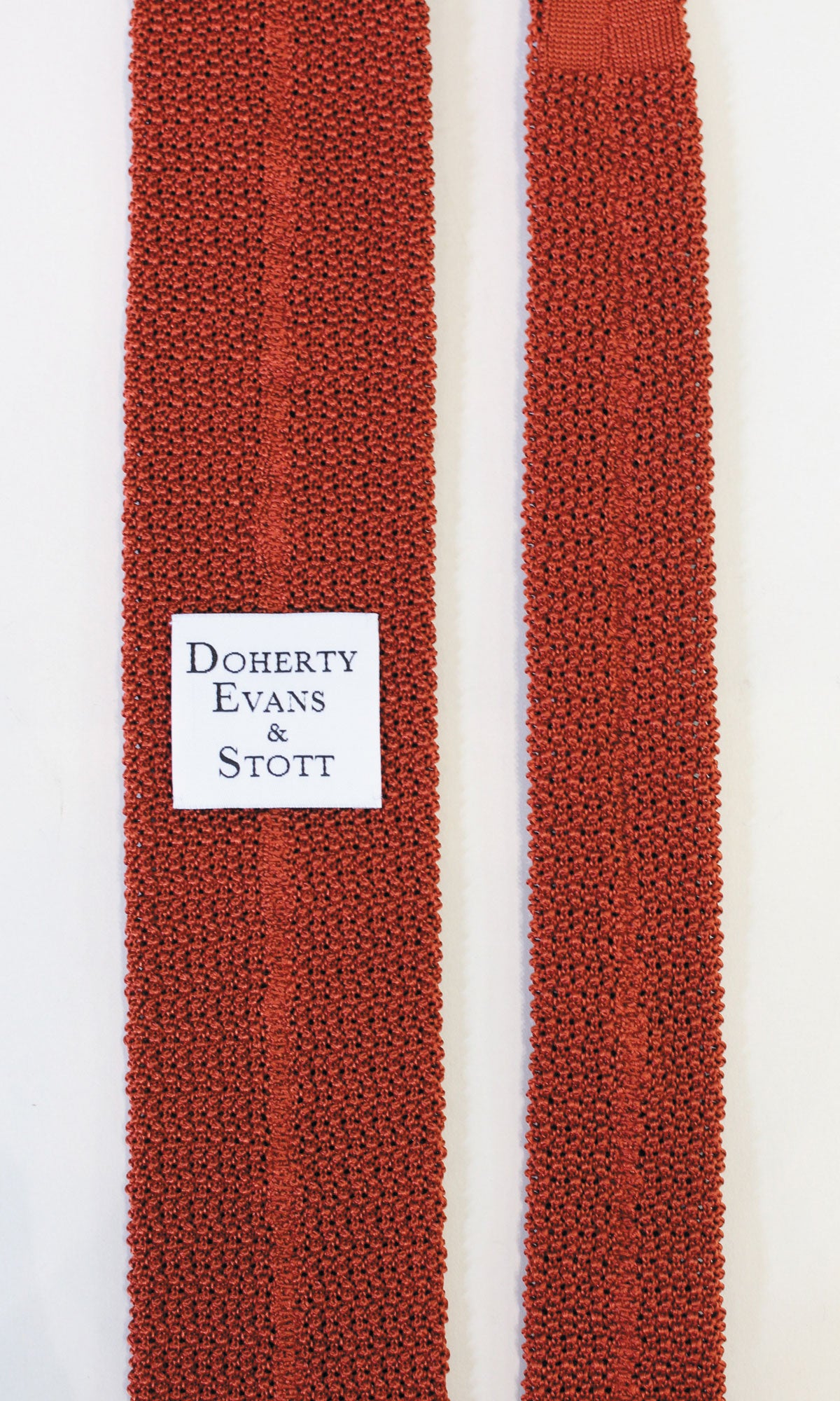 Knitted Silk Tie (Burnt Orange)