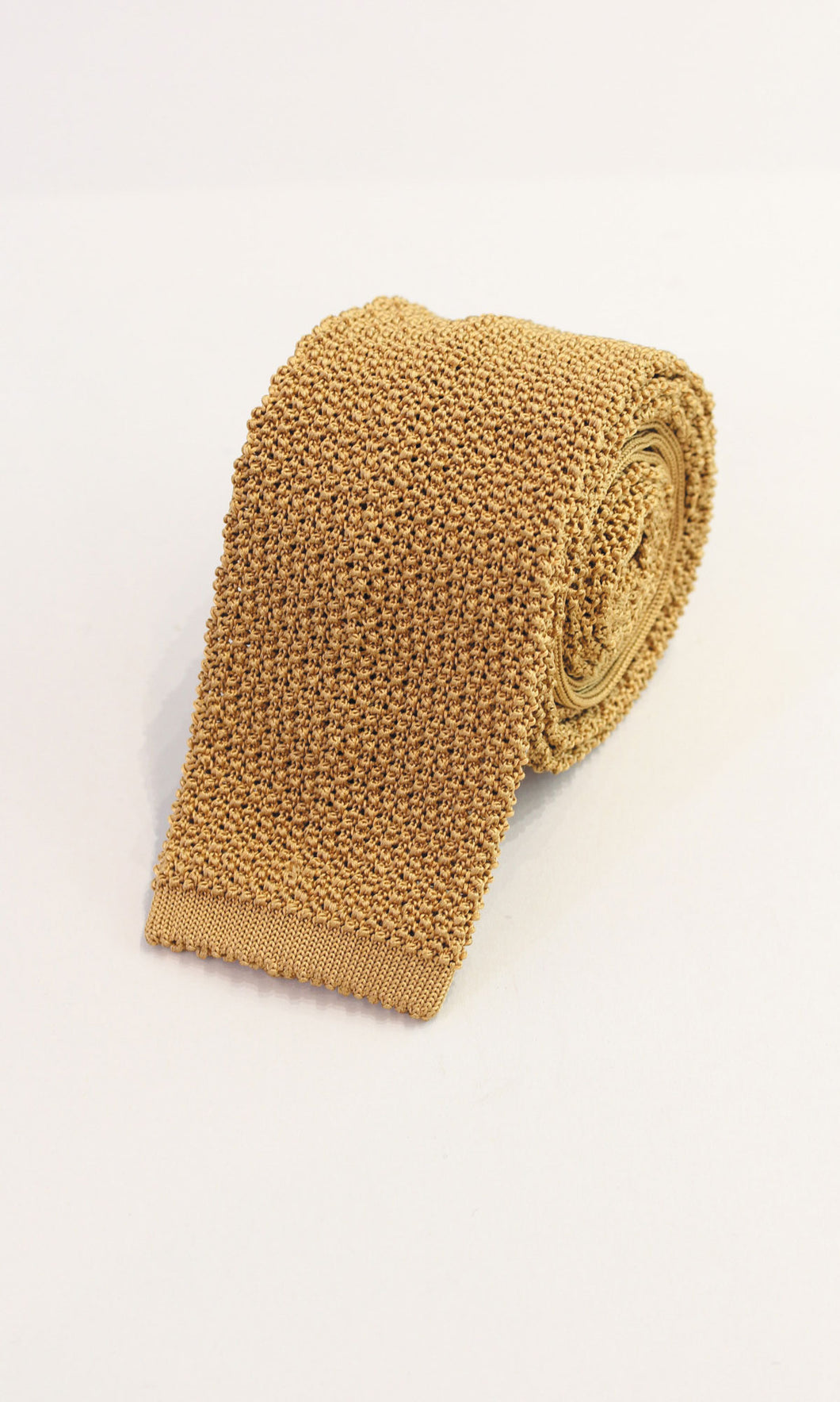 Knitted Silk Tie (Gold)