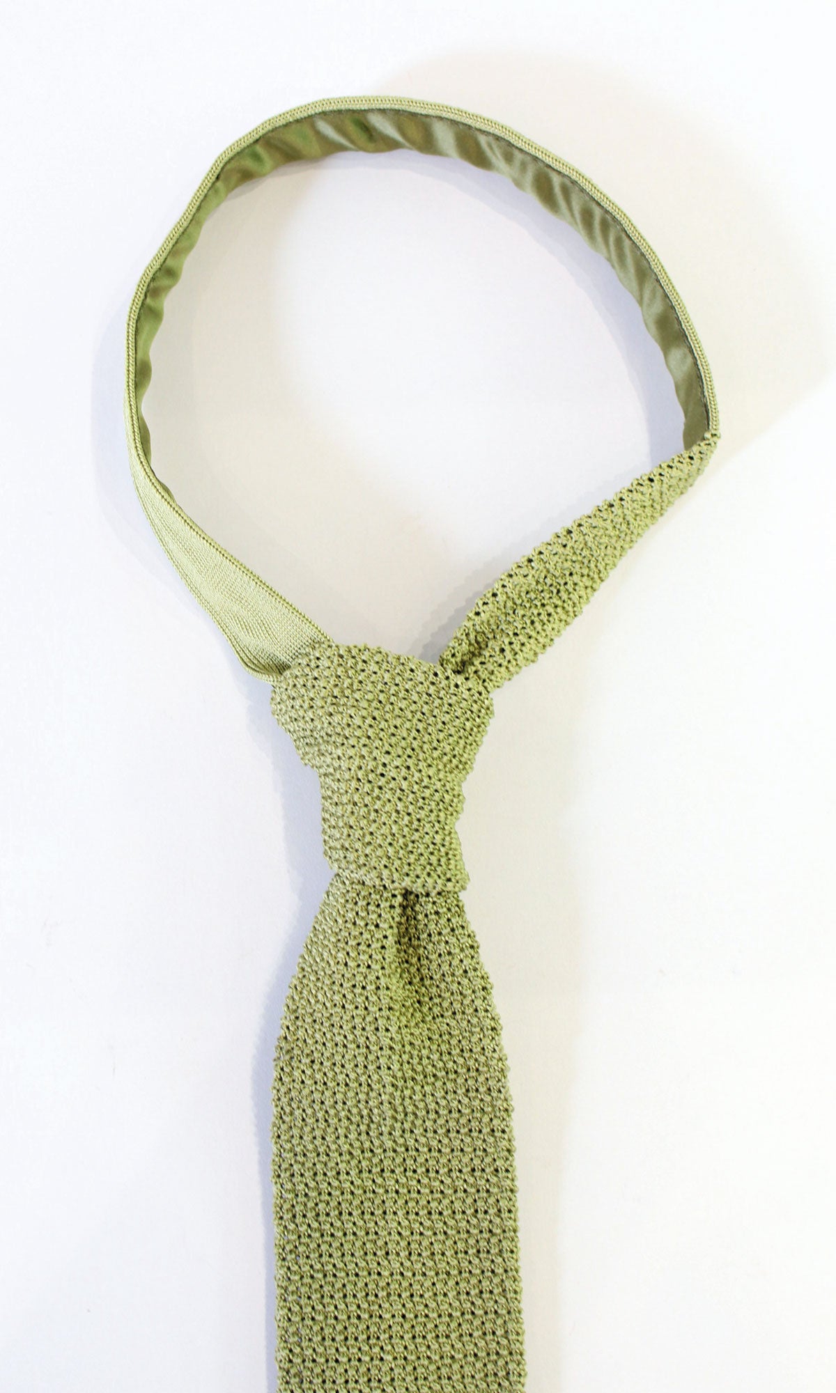 Knitted Silk Tie (Light Green)