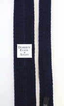 Load image into Gallery viewer, Knitted Silk Tie (Navy/ White Spot)
