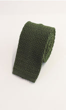 Load image into Gallery viewer, Knitted Silk Tie (Olive)

