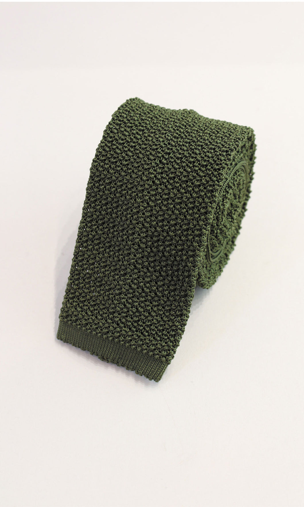 Knitted Silk Tie (Olive)