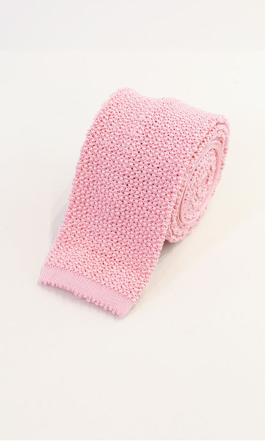 Knitted Silk Tie (Pink)