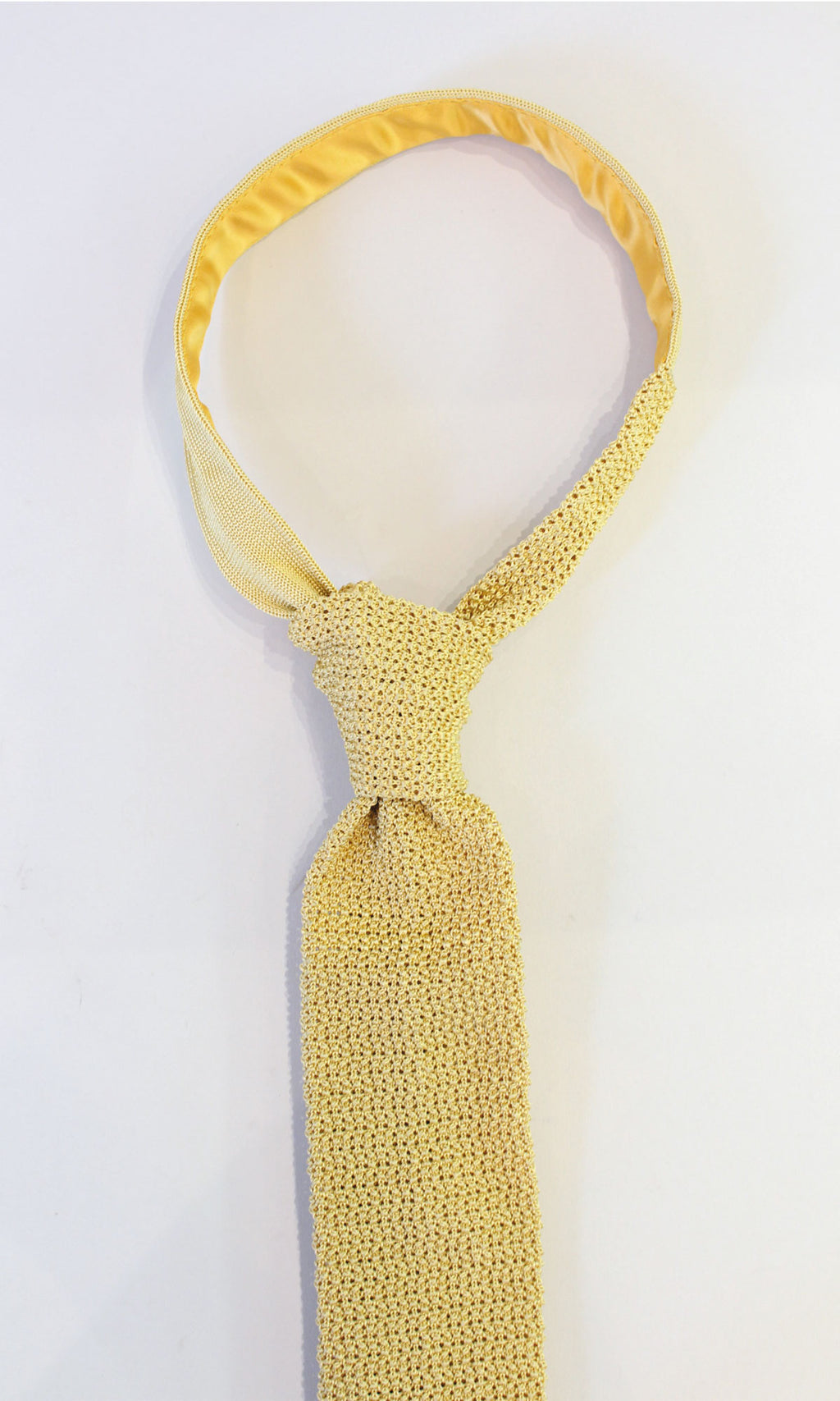Knitted Silk Tie (Yellow)