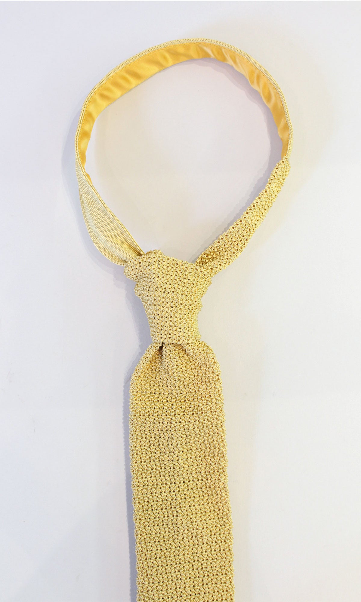 Knitted Silk Tie (Yellow)