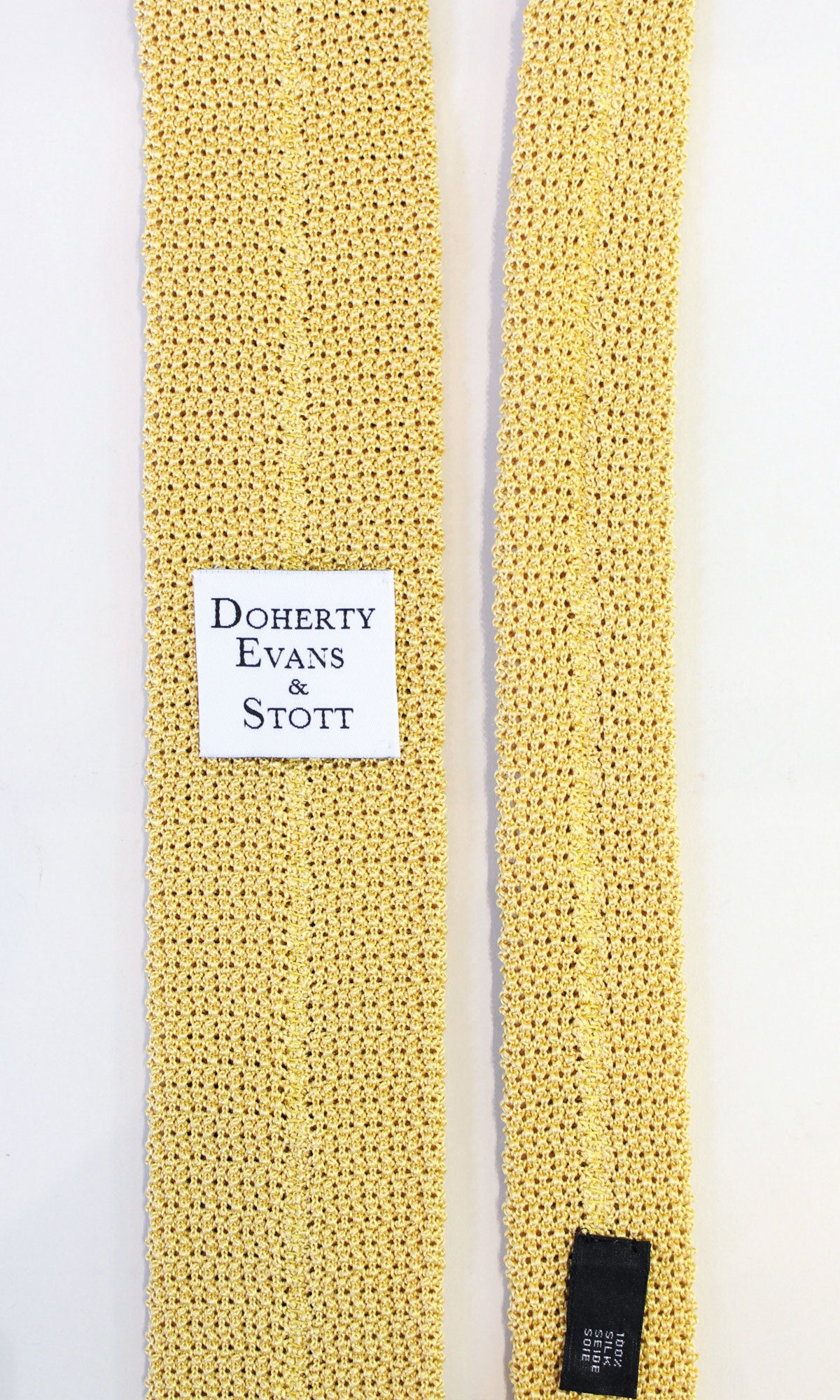 Knitted Silk Tie (Yellow)